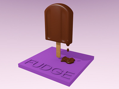 Drippy Fudge Pop 3d blender blender3d illustration low poly