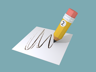 Pencil 3d 3dmodel blender blender3d doodle drawing illustration low poly lowpoly