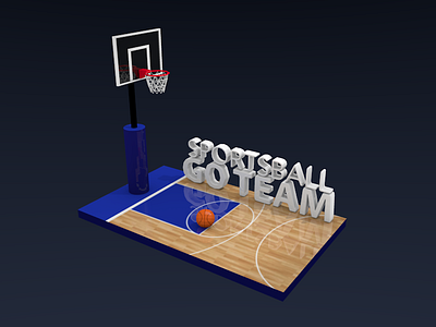 Basketball 3d 3d model blender blender3d illustration low poly lowpoly