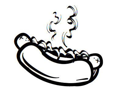 Hotdog fontify food illustration type