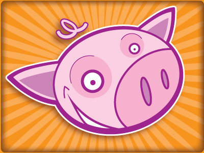 Pig animal character concept face illustration illustrator pig vector