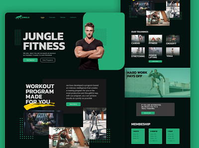 Web design for gym branding design illustration ui ux web webdesign website