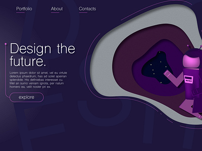 Design the future. depth design flat future illustrator ui vector web web design