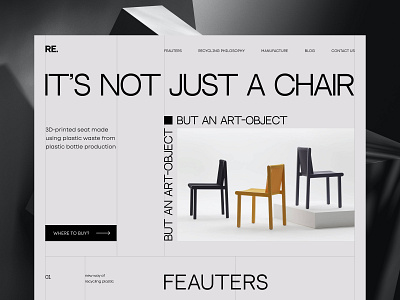 Recycled furniture landing page web