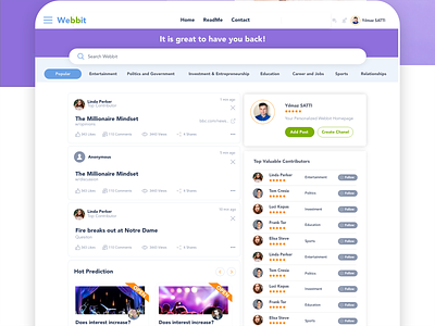 Webbit Startups adobe xd app branding design app ui design ux design