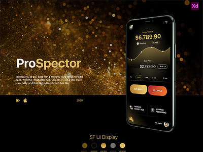 ProSpector adobe xd app design app ios design ui design ux design