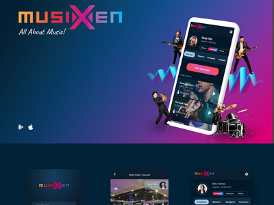 musiXen, UI UX Design, App Design