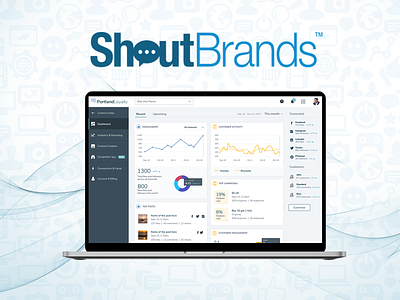 ShoutBrands analytics analytics dashboard business strategy dashboad design digital marketing social media ui ux web website