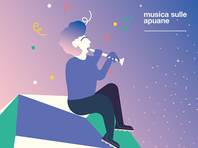 Musica sulle Apuane - Piper character classic confetti festival flat happy mountain music piper sky smile