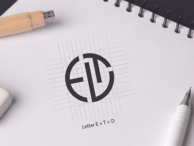 Letter E+T+D branding design icon lo logo typography