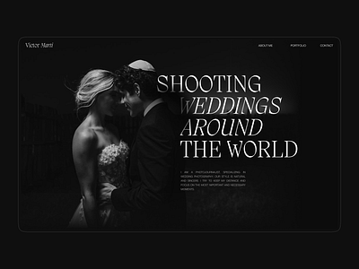 Portfolio site for a wedding photographer design graphic design typography ux