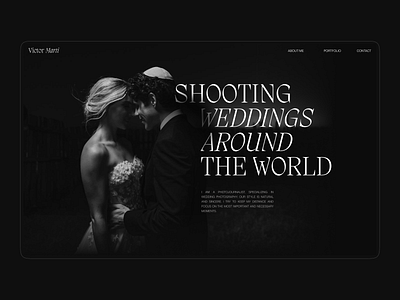 Portfolio site for a wedding photographer