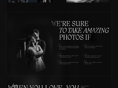 Portfolio site for a wedding photographer