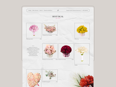 Flower store website directory design figma shop typography web design