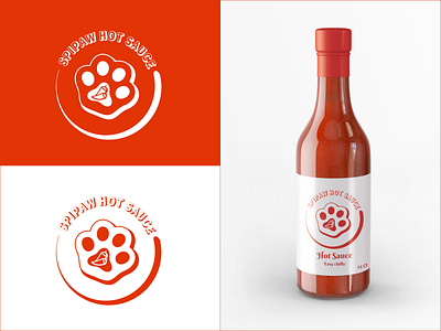 Hot sauce 🔥 - Warm up bottle branding hot sauce logo paw playoff red spice warmup