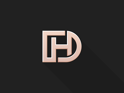 DH monogram dh elegant logo luxury monogram