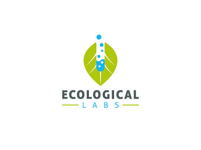 Ecological Labs brand branding ecological ecology green identity labs leaf logo nature