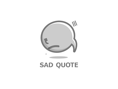 Sad Quote cold illustration logo quote sad talk