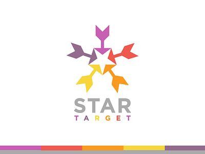 Star Target advertising arrow colors coorful polygon star target