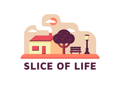 Slice Of LIfe calm design flat house illustration landscape tree