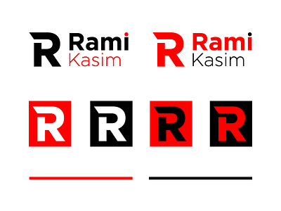 RK Monogram black logo monogram personal red rk