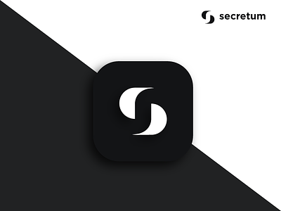 Secretum app black icon logo secret