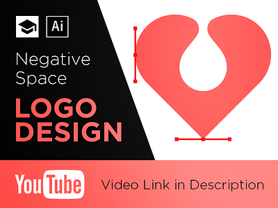 Negative Space Logo Design in Illustrator adobe illustrator logo negative space tutorial video youtube