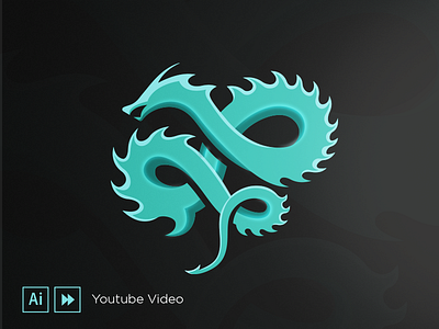 Dragon dark design dragon logo speedart tutorial video youtube