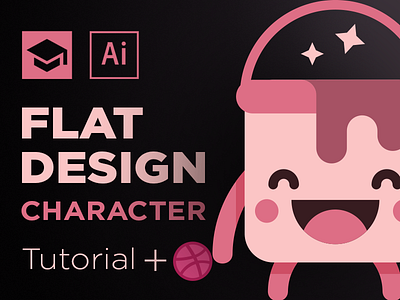 Flat Design Character bucket character cute design flat paint