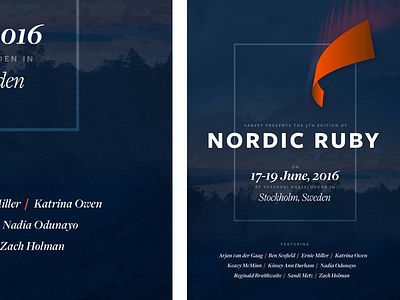 Nordic Ruby 2016 Poster conference freight sans freight text nordic nordicruby poster ruby speakers
