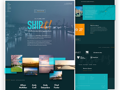 Ship It Conference brandon grotesque conference landing landing page