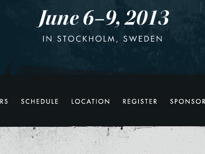 June 6–9, 2013 conference date futura grunge kepler nav navigation nordicruby rails ruby stockholm sweden