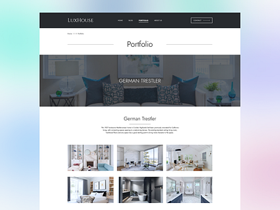 Portfolio Page For Interior Design Studio