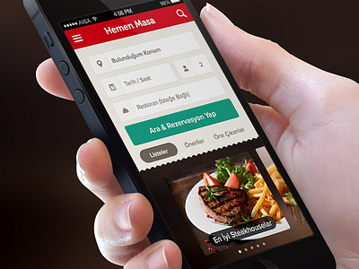 Restaurant reservation - Hemen Masa (v2) booking flat design hemen masa iphone app reservation restaurant app