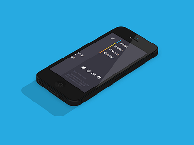 Mobile Portfolio app design flat design mobile menu portfolio app