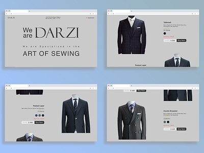 Darzi (A complete suit shop for men's) design ecommerce figma ui uidesign uiux