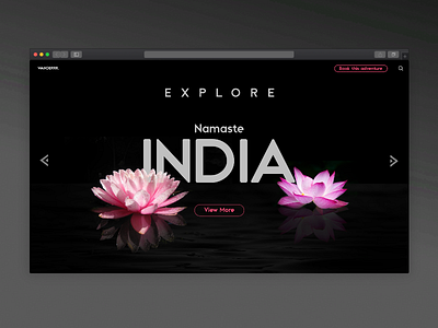 Travelling website Landing Page design explore india invision studio studio ui ui design uiux