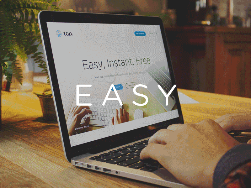Tap // WordPress Hosting branding coming soon design hosting minimal responsive start up ui web web design website wordpress