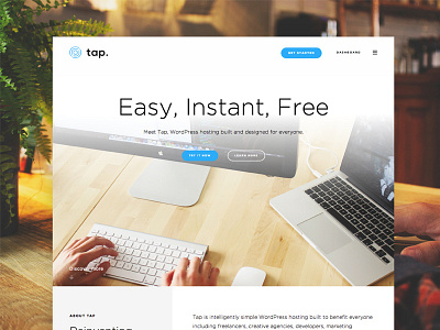 Tap - Now in beta! beta branding coming soon responsive ui web web design website wordpress