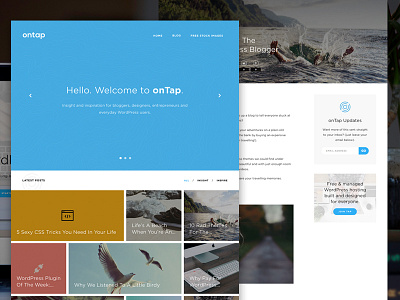onTap WordPress Blog blog blogging design developers photos themes ui wordpress