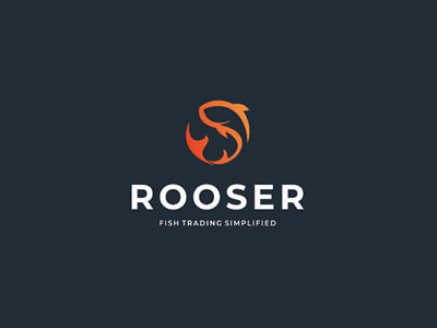 Logo " ROOSER " Fish Trading Simplified logodesign logobrand