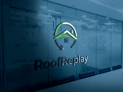 " roof replay " Real Estate logo logobrand logodesign