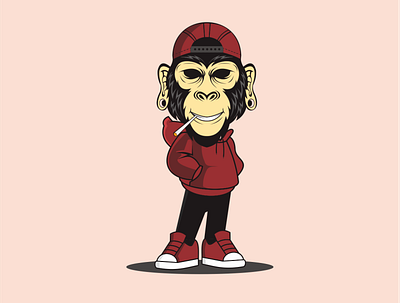 monkey art logodesign logobrand cartoon design illustration logo