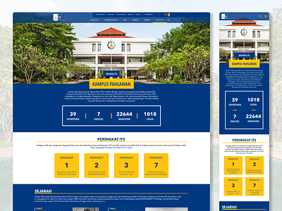 University Academic Web Page - About ITS academic its relayout ui ui design university web design website