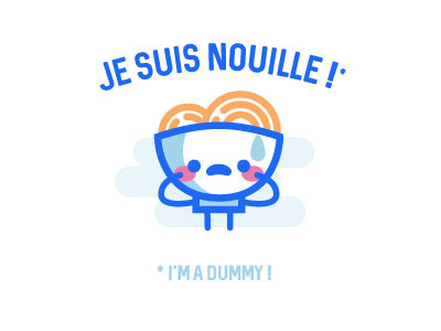 I AM NOODLE ! cute french expression lines noodles