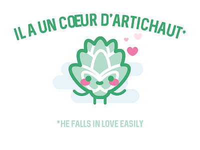 He has the heart of an artichoke artichoke cute expression french idiom lines