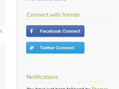 Sidebar connect with friends buttons connect facebook sidebar twitter