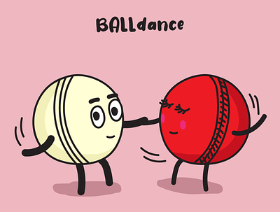 BALL DANCE adobe ball balldance balls dance design doodlekite flat illustration illustrator minimal vector warmcolors
