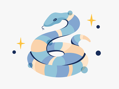 Serpent abstract animal cute animals digital art illustration procreate shape snake