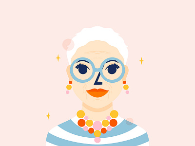 Older Lady abstract blue character character design colorful digital art illustration pink portrait portrait illustration procreate woman portrait women women empowering women women illustration yellow